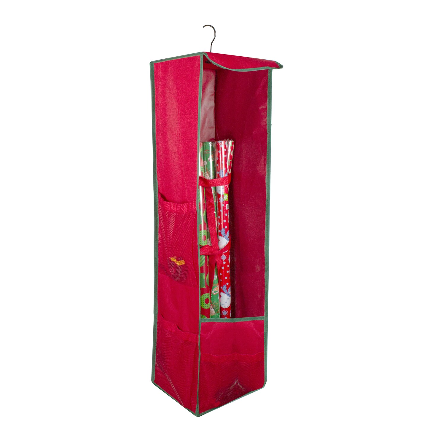 Northlight 36” VerticalHanging Christmas Decoration Organizer Storage Bag - 36" - Red and Green