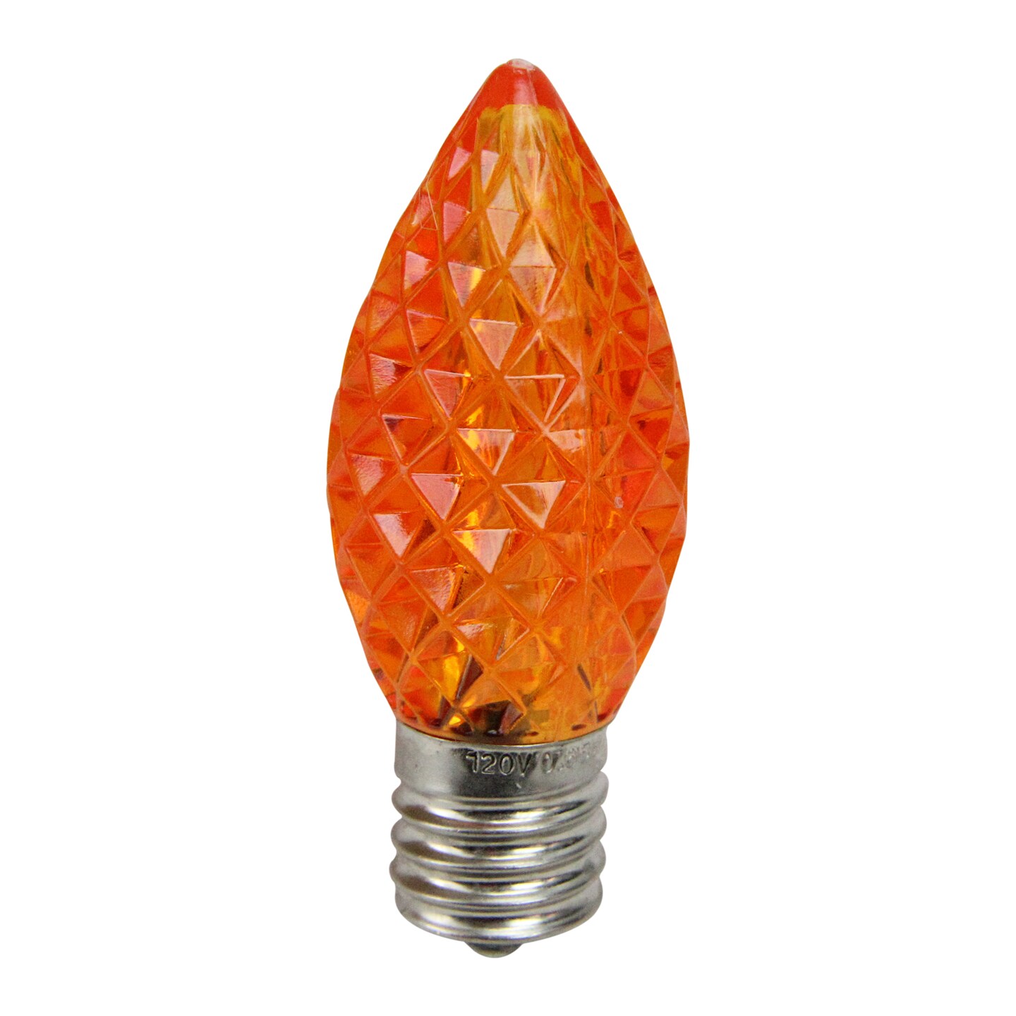 Northlight LED C9 Faceted Christmas Replacement Bulbs - Orange - Pack of 25