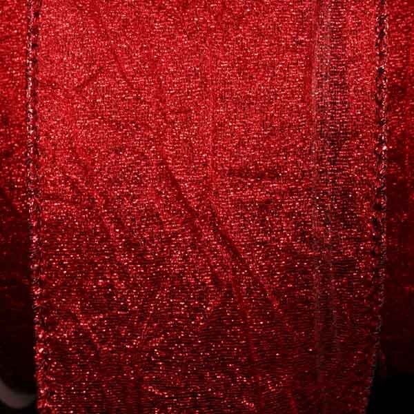 The Ribbon People Red Crush Wired Edge Craft Ribbon 2.5" x 20 Yards