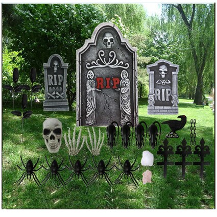 Northlight Tombstone RIP Set Outdoor Halloween Decoration - 24pc