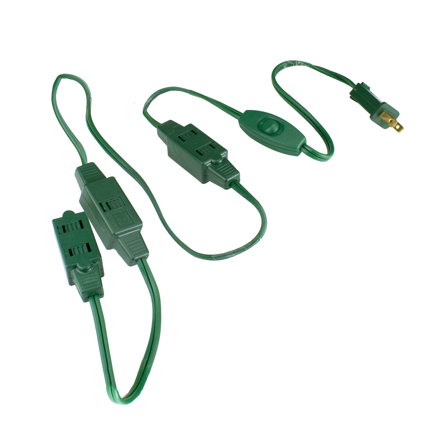 Northlight 9&#x27; Green Indoor Extension Power Cord with 9-Outlets and Safety locks