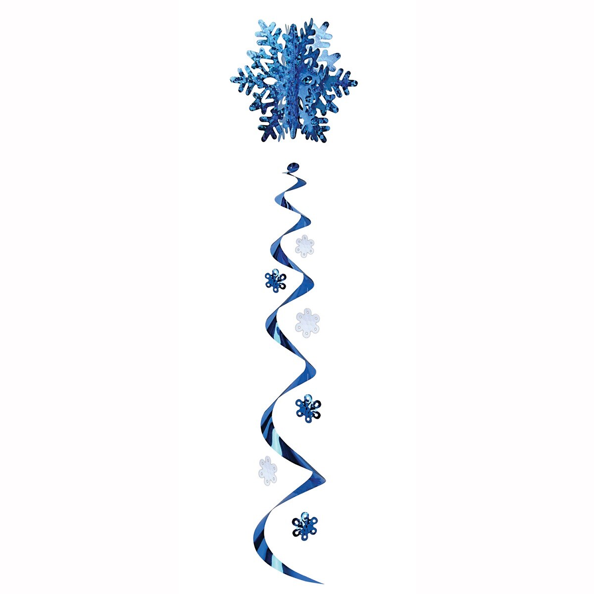 Beistle Club Pack of 12 Jumbo Snowflake Whirl Hanging Decorations 4&#x27;