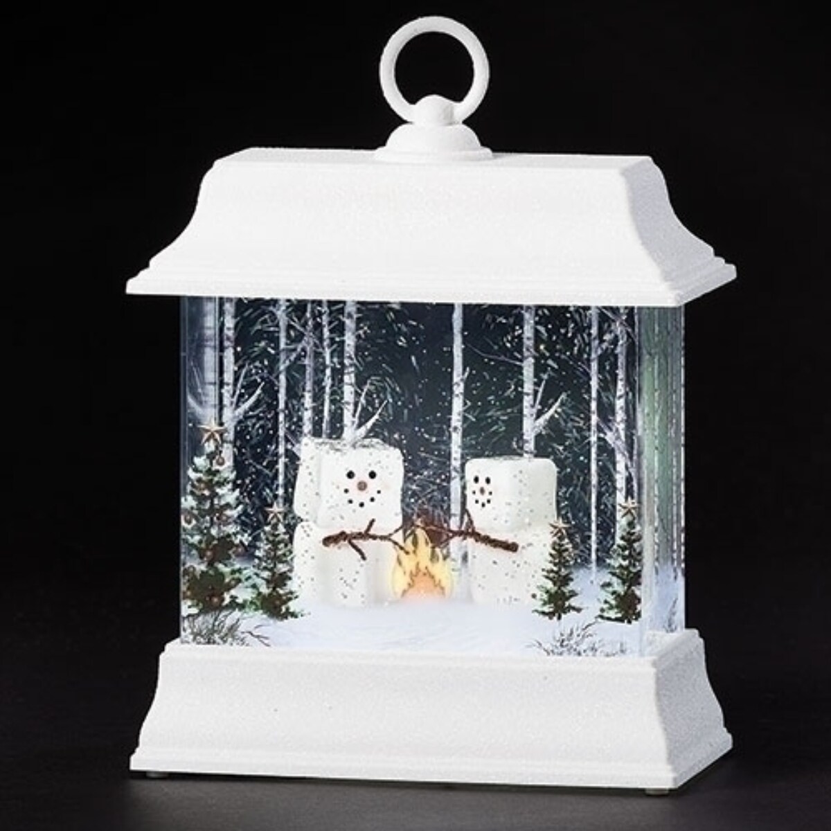 Roman 8.5" LED Lighted Marshmallow Christmas Snow Globe Lantern