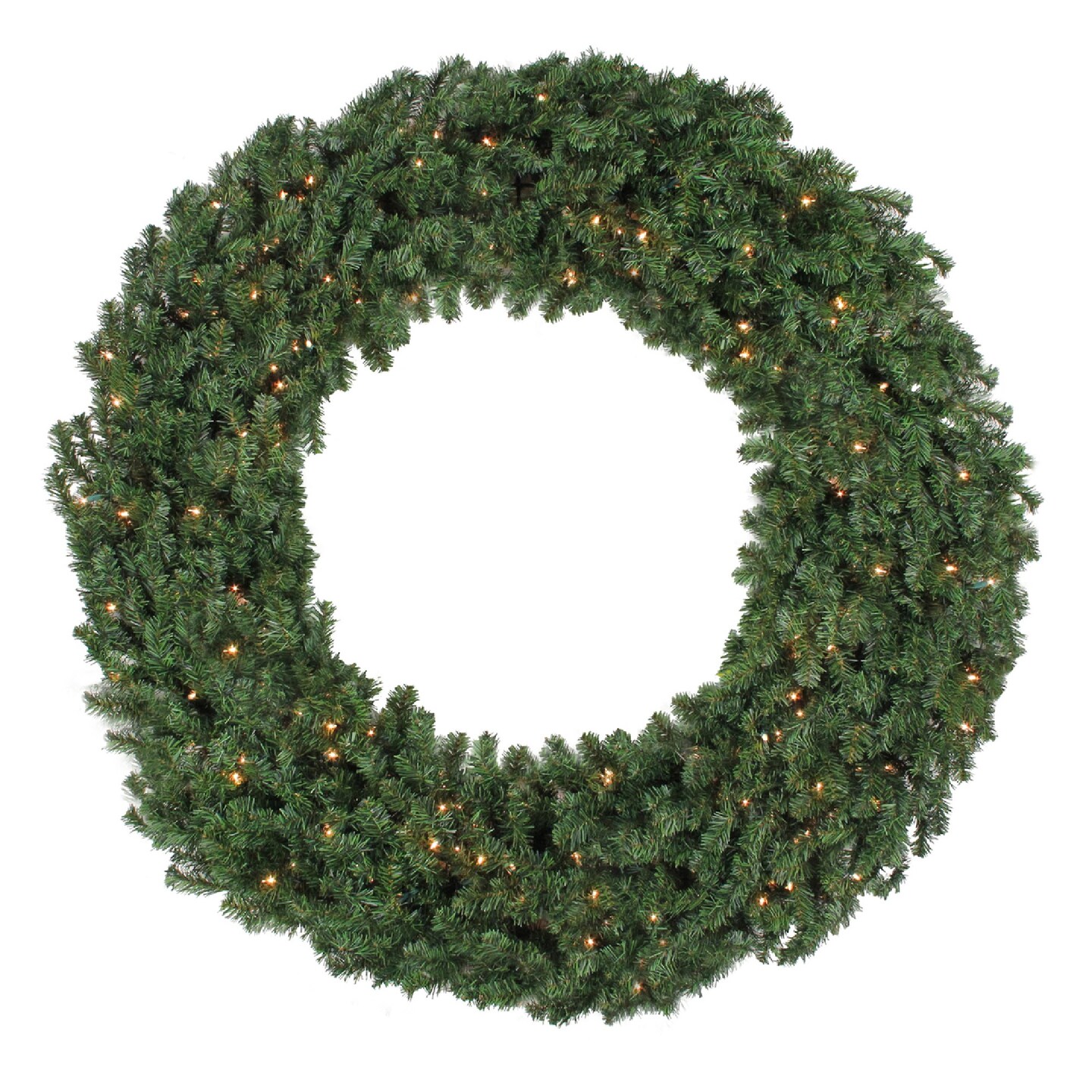 Northlight Pre-Lit Canadian Pine Commercial Size Christmas Wreath - 12ft, Clear Lights