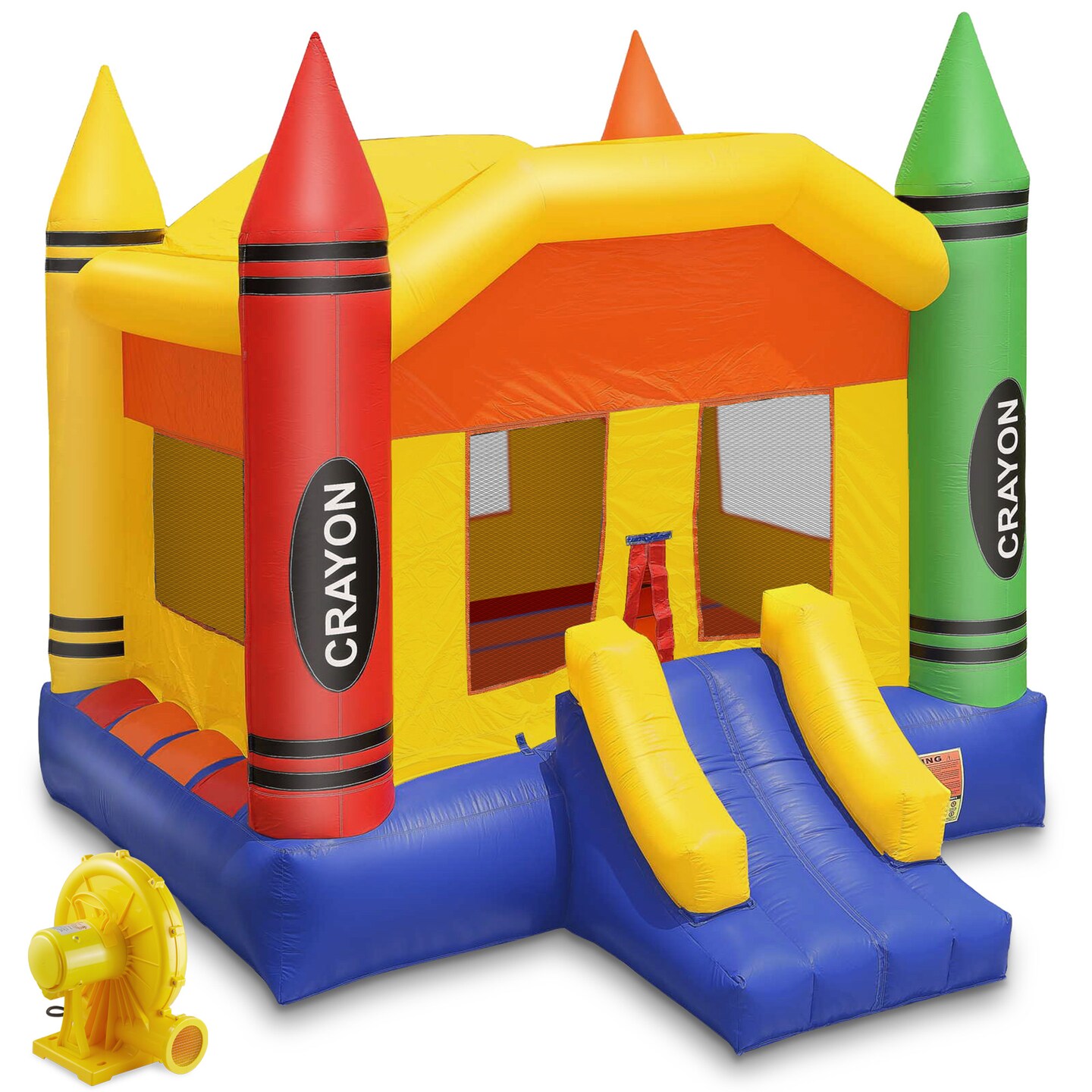 Cloud 9 Commercial Grade Crayon Castle Bounce House with Blower - 100% PVC 17' x 13' Inflatable Bouncer