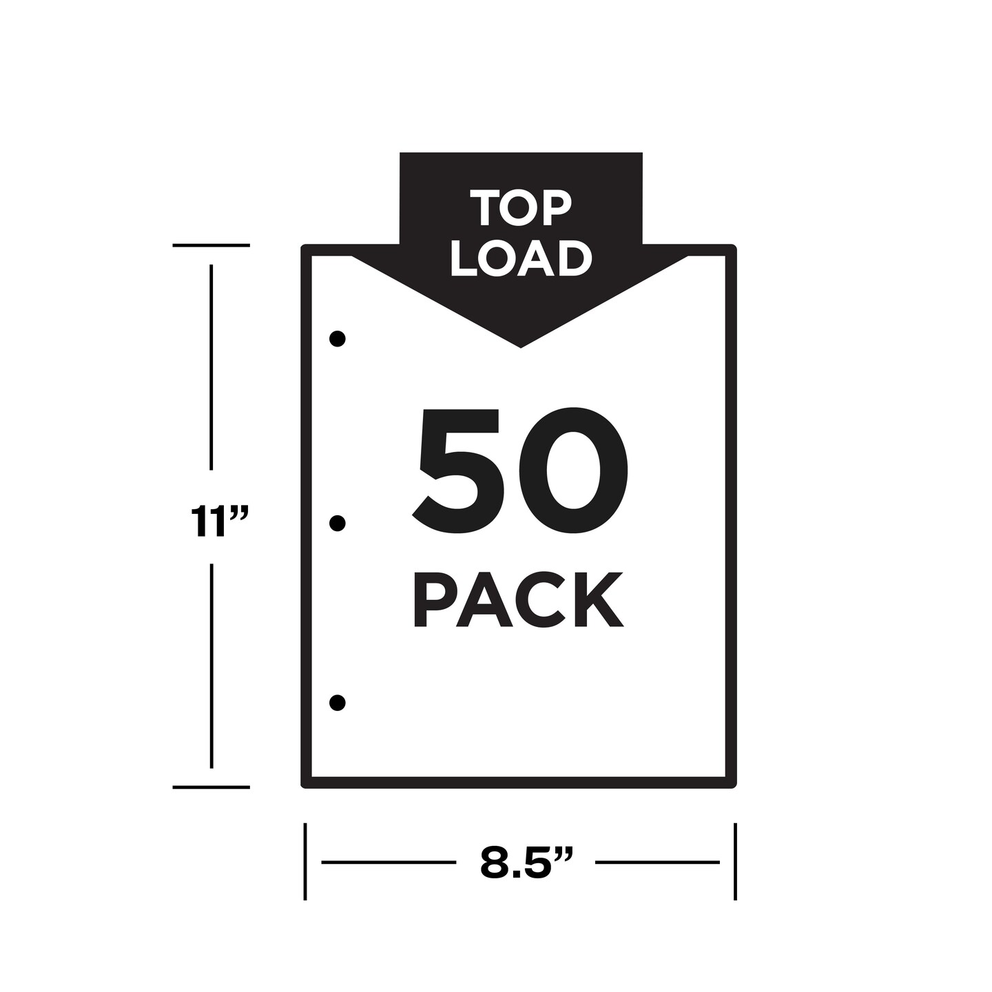 Avery Diamond Clear Page-Size Sheet Protectors, Pre-Punched For Use With Tab Dividers, Top Load, 50 Document Protectors (74203)