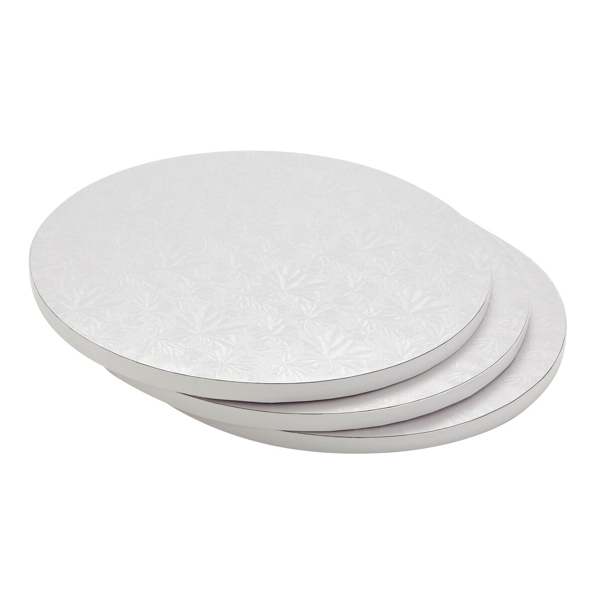 O'creme Cake Board, White Round Cake Circles With Gorgeous Design, Pack Of  5 Disposable Cake Drums : Target