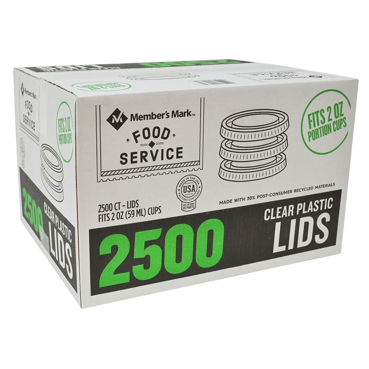 Members Mark Portion Lids - 2 Ounce/2500 Count