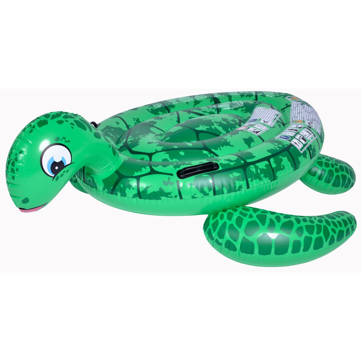 Pool Central 4.5&#x27; Inflatable Green Sea Turtle Pool Float with Handles
