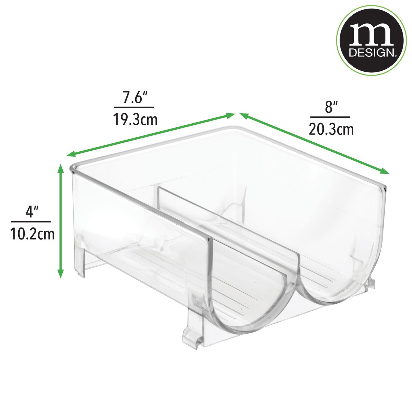 mDesign Plastic Stackable Wine Bottle Storage Organizer Rack