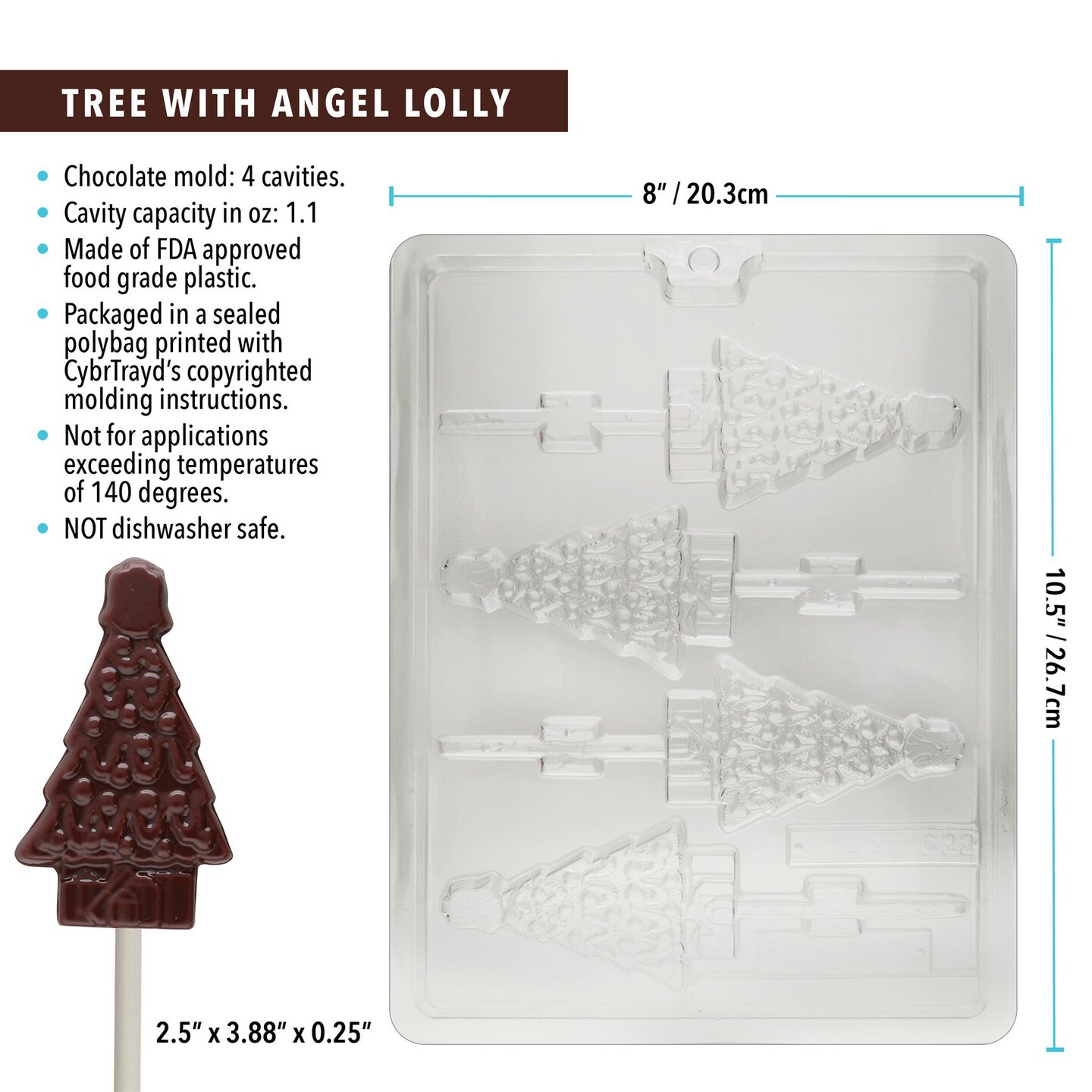 Chocolate Mold Tree With Angel Lolly