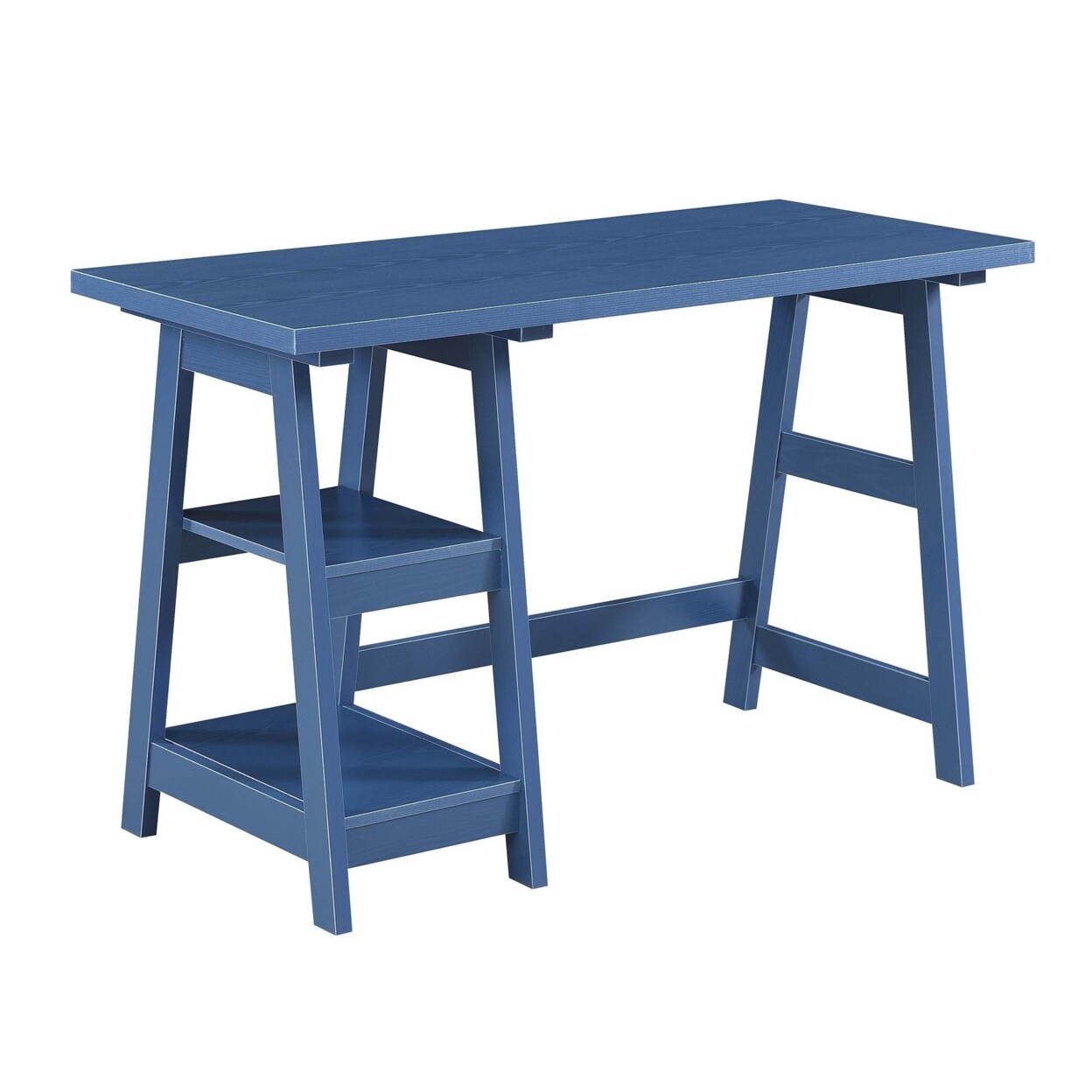 Convenience Concepts Designs2Go Trestle Desk, Cobalt Blue
