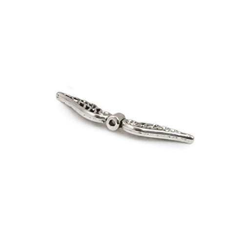 32x8mm Pewter Angel Wing Bead (Package of 1)