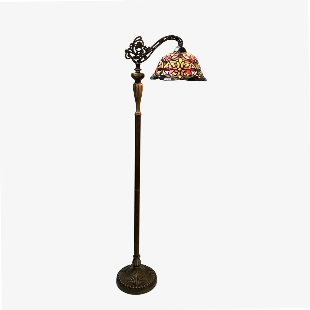 CHLOE Lighting   BERTRAM Tiffany-style 1 Light Victorian Reading Floor Lamp 12&#x22; Shade