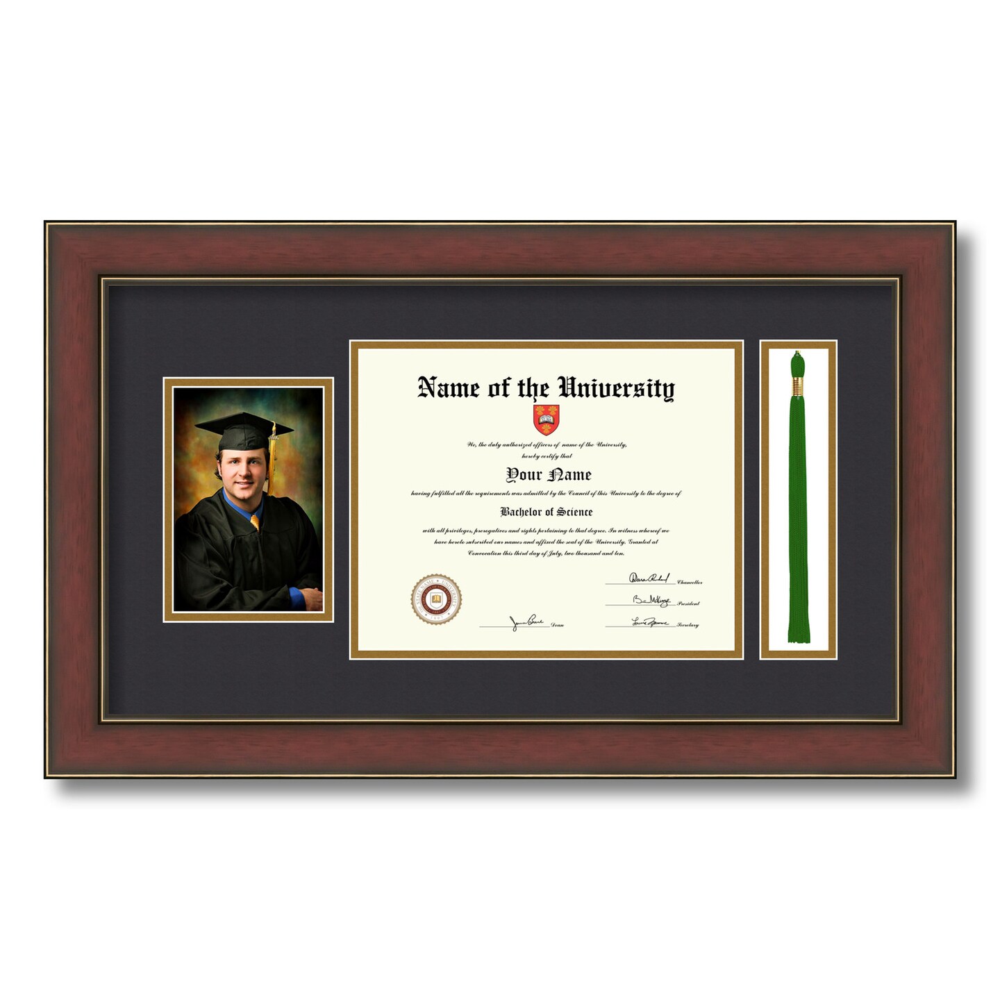 ArtToFrames 8x10 inch Diploma Frame with 4x6 Inch Image Opening and