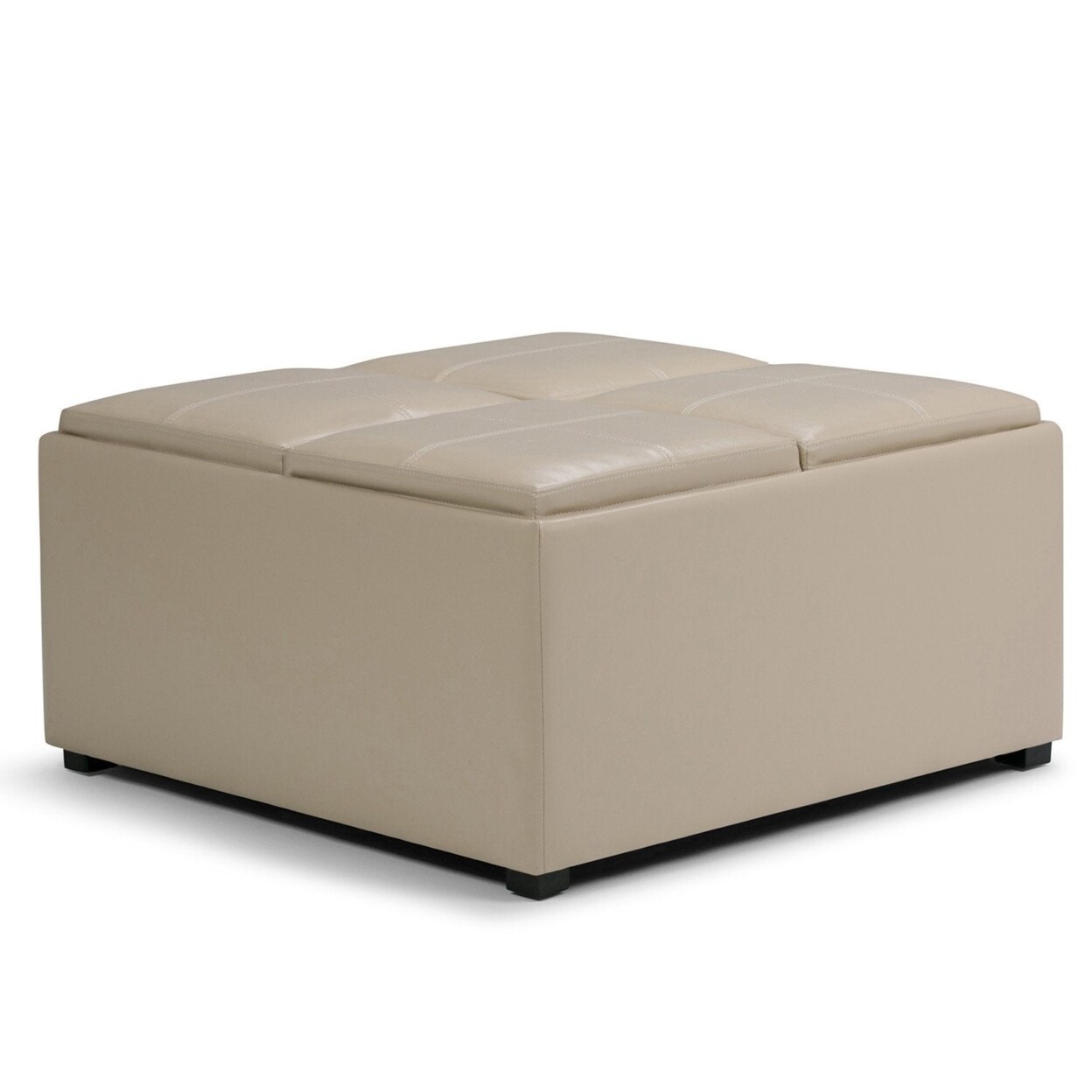 Avalon Square Coffee Table Ottoman, Storage Ottomans