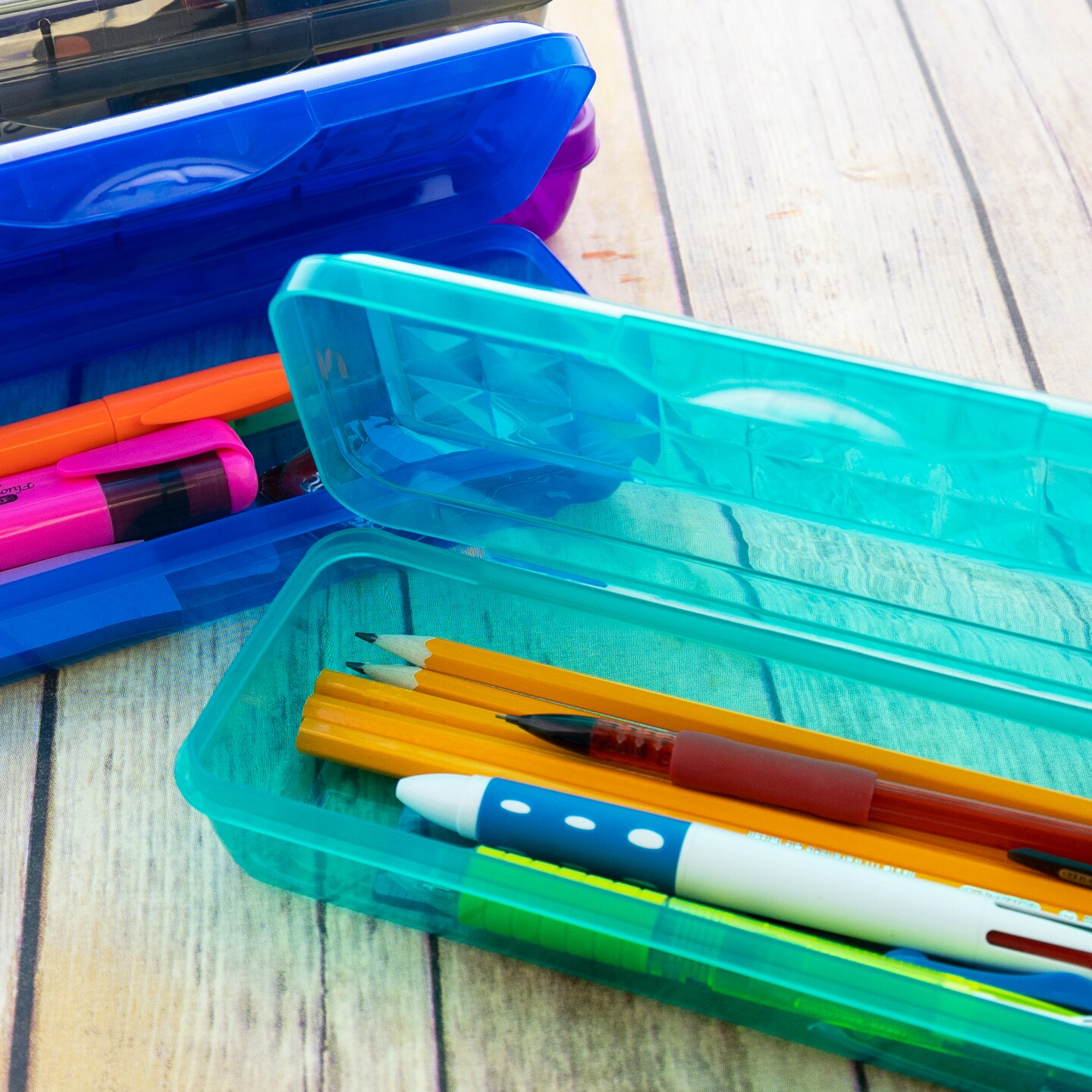 BAZIC 8&#x22; LUCENT Pencil Case Organizer Box