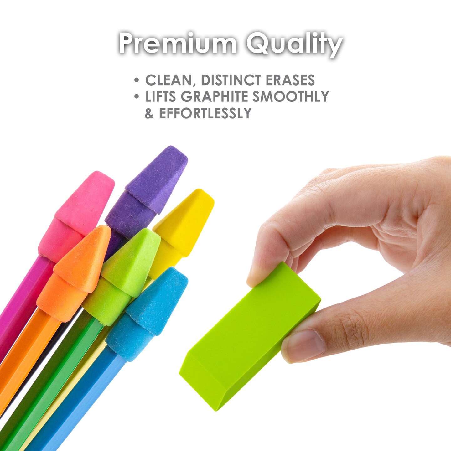 BAZIC Neon Eraser Sets (12/Pack)