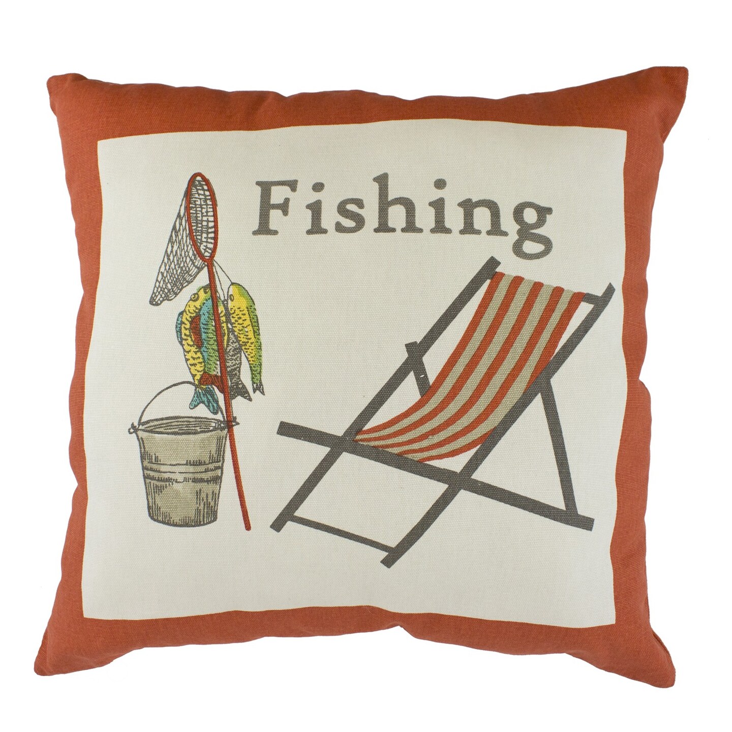 Fishing Throw Pillow