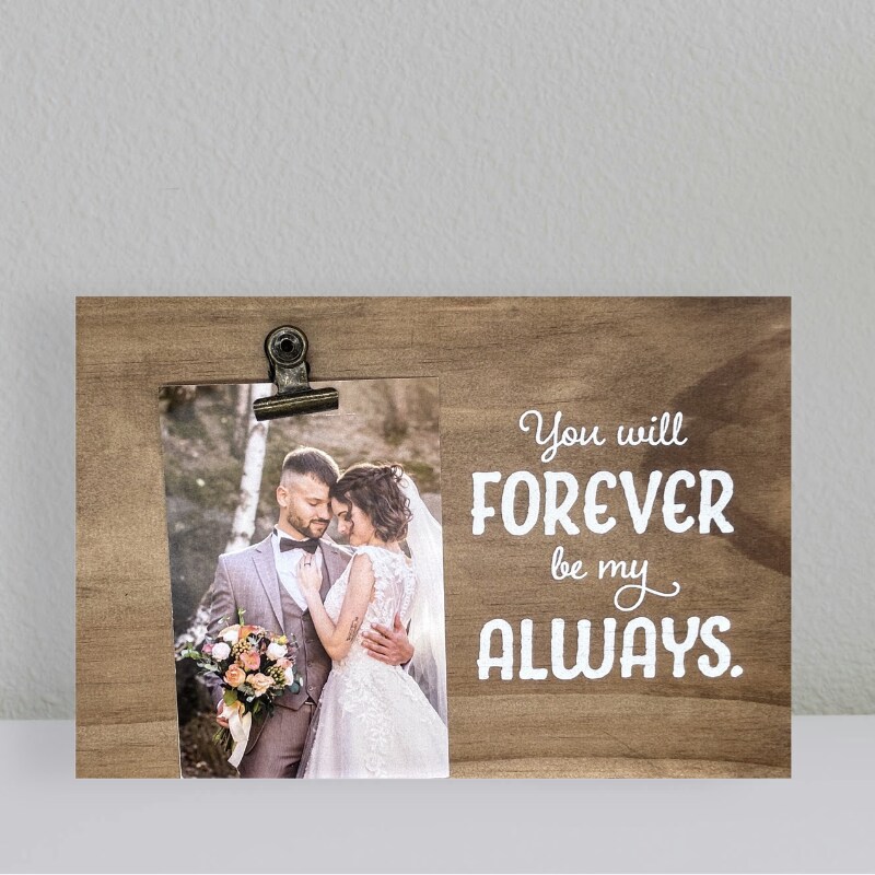 Decorative Wood Clip Frame: Wedding