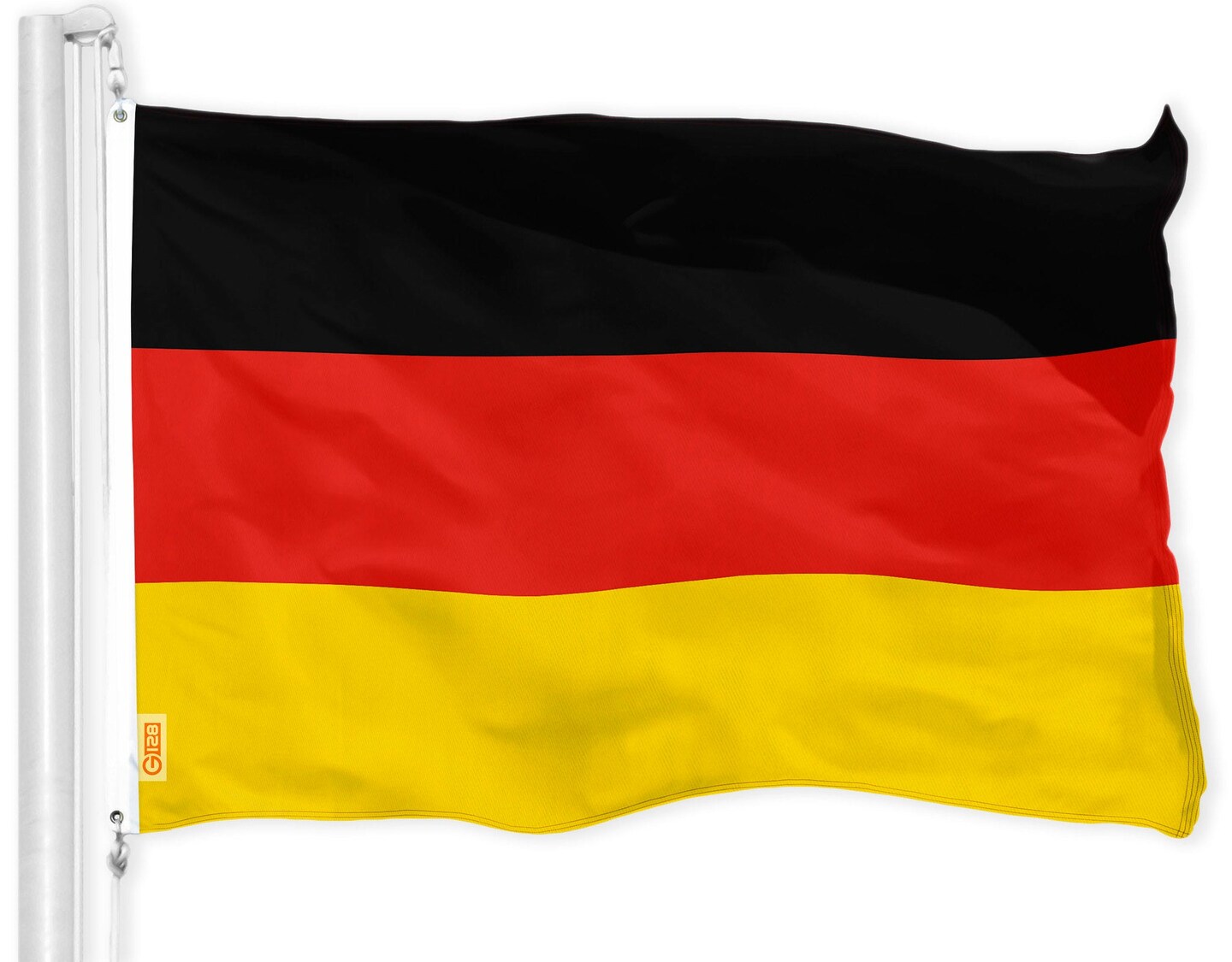 G128 Combo Pack: USA American Flag 3x5 Ft 150D Printed Stars &#x26; Germany (German) Flag 3x5 Ft 150D Printed