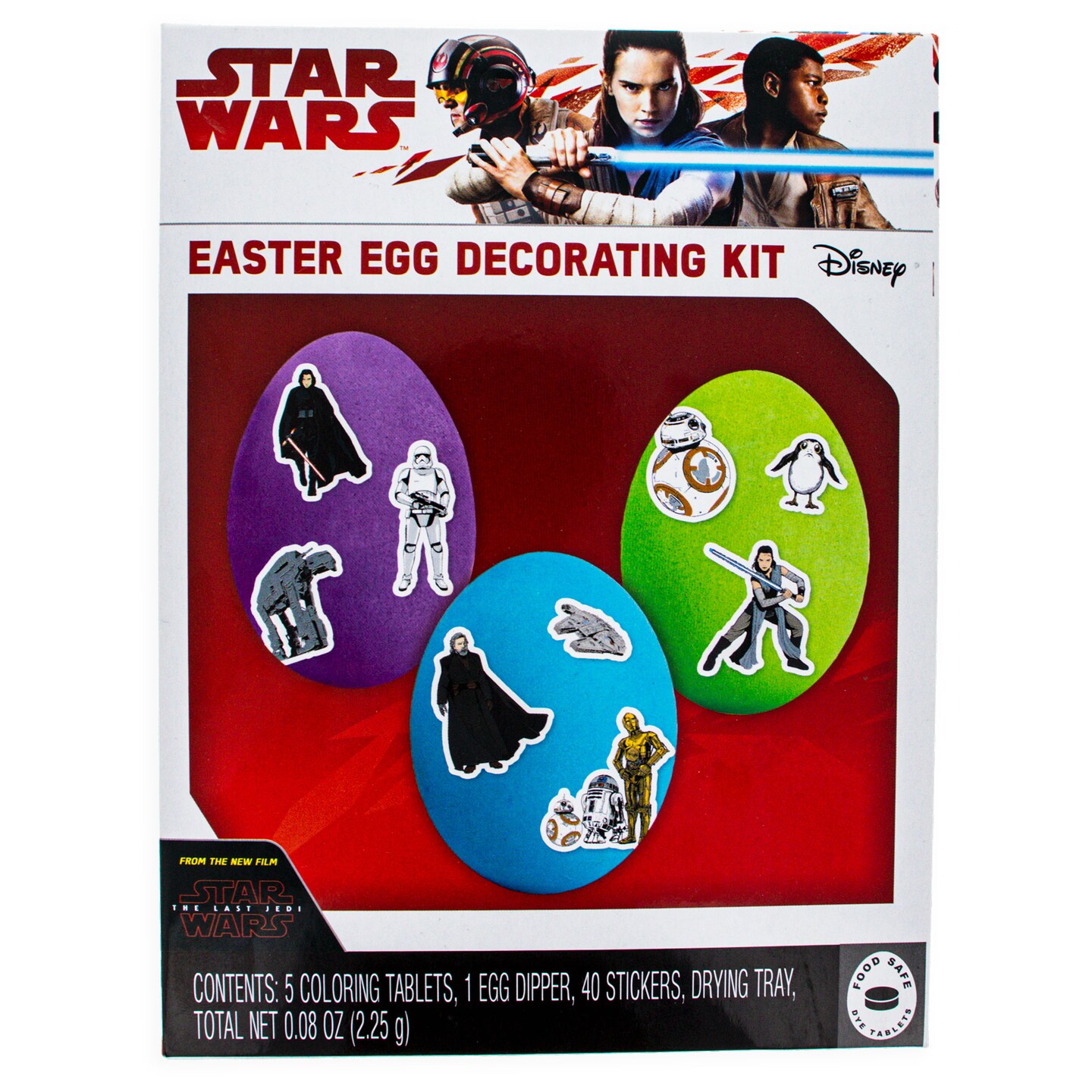 40 Cartoon Character Stickers Easter Egg Decorating Kit