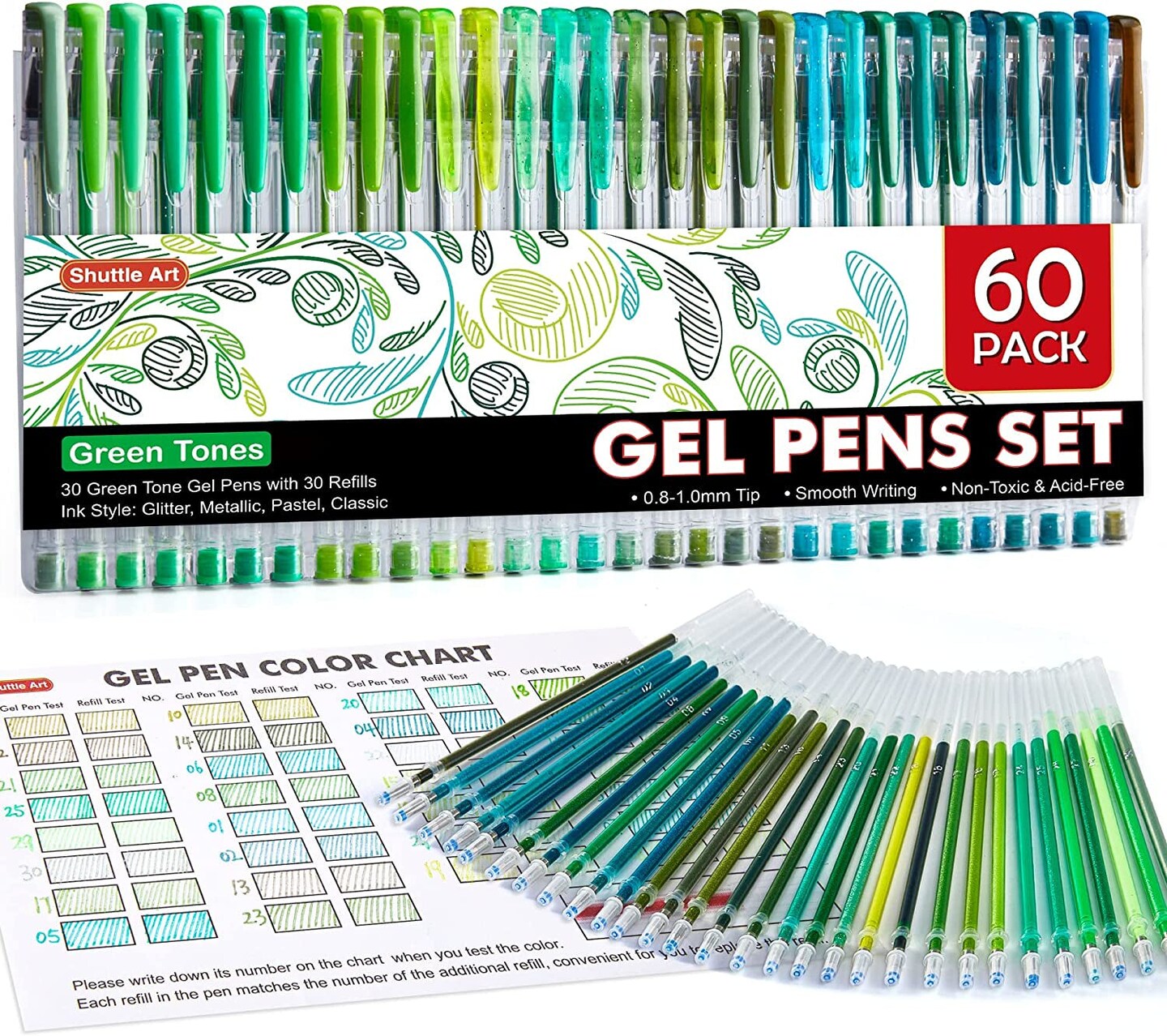 Pastel Gel Pens, 24 Pastel Milky Colors Gel Pen for Black Paper