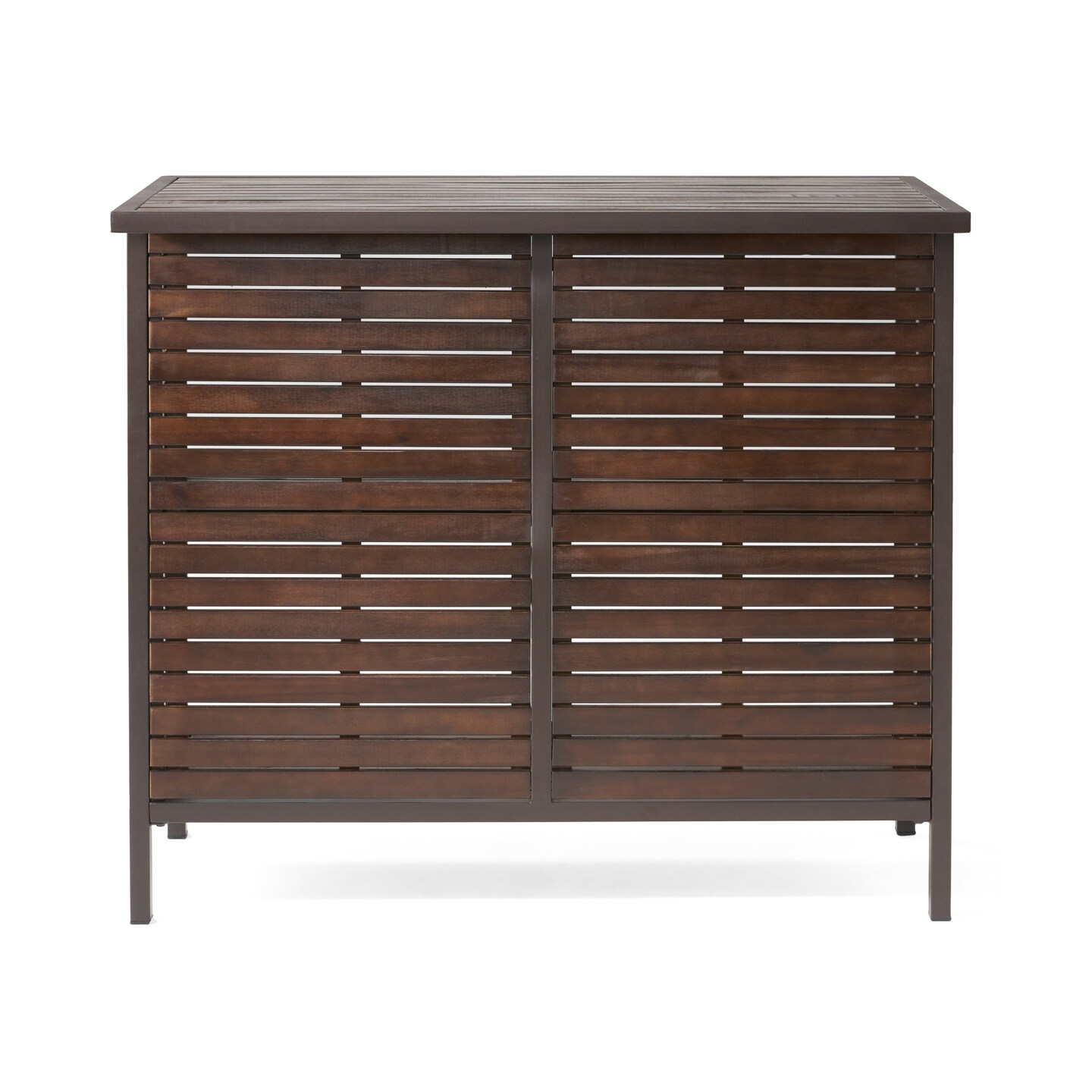 Contemporary Home Living 47.5&#x22; Brown Contemporary Rectangular Outdoor Patio Bar Table