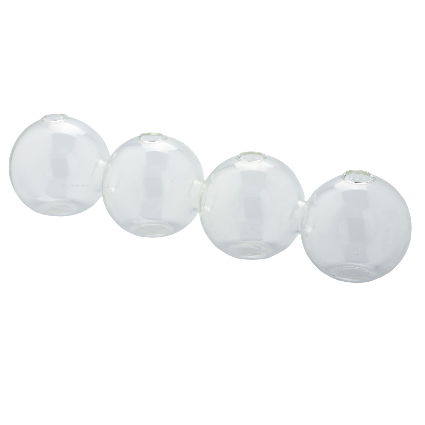 CC Home Furnishings 3&#x22; Clear Solid Hand Blown Glass Candle Holder