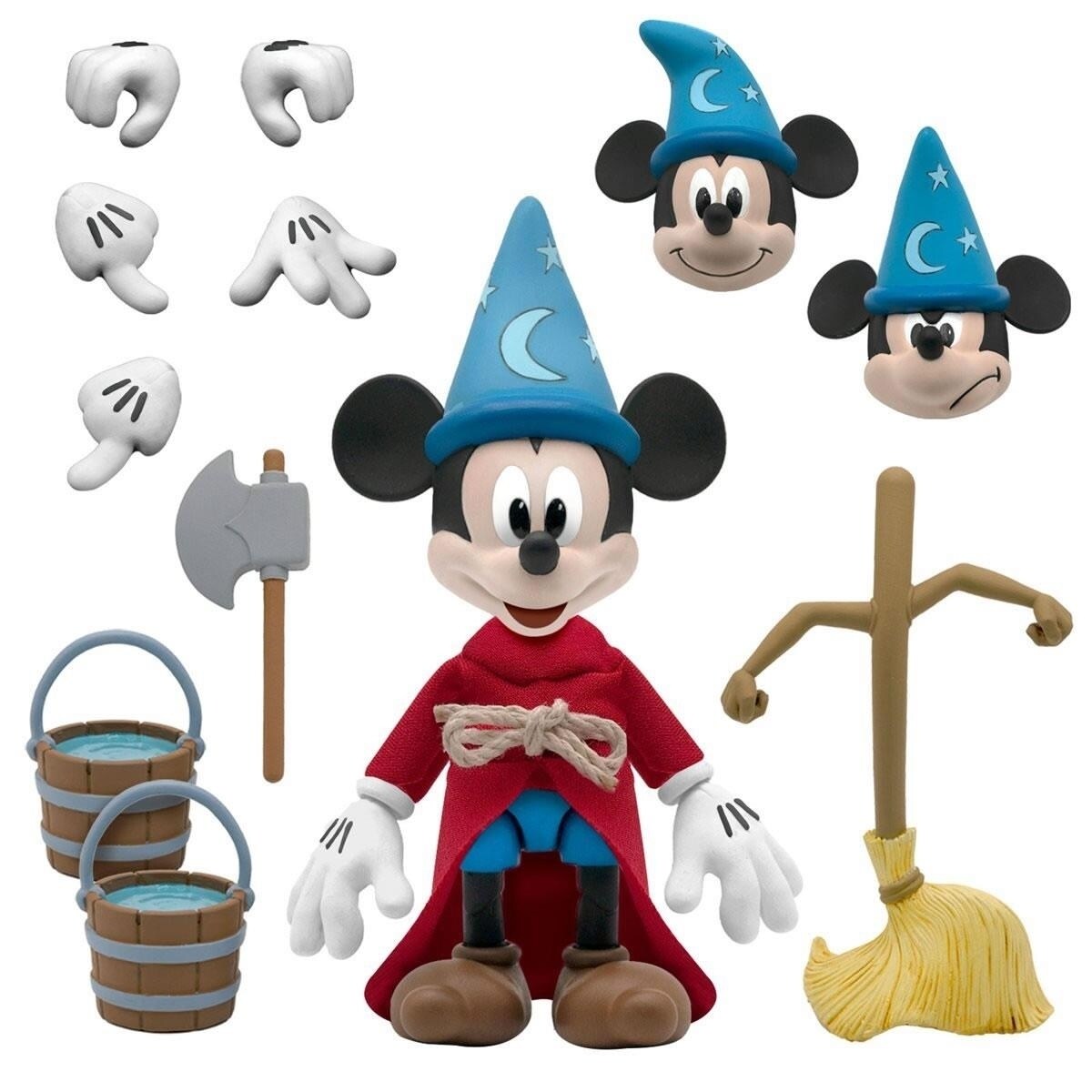 Super7 Disney Fantasia Sorcerers Apprentice Mickey Mouse Ultimates Action Figure