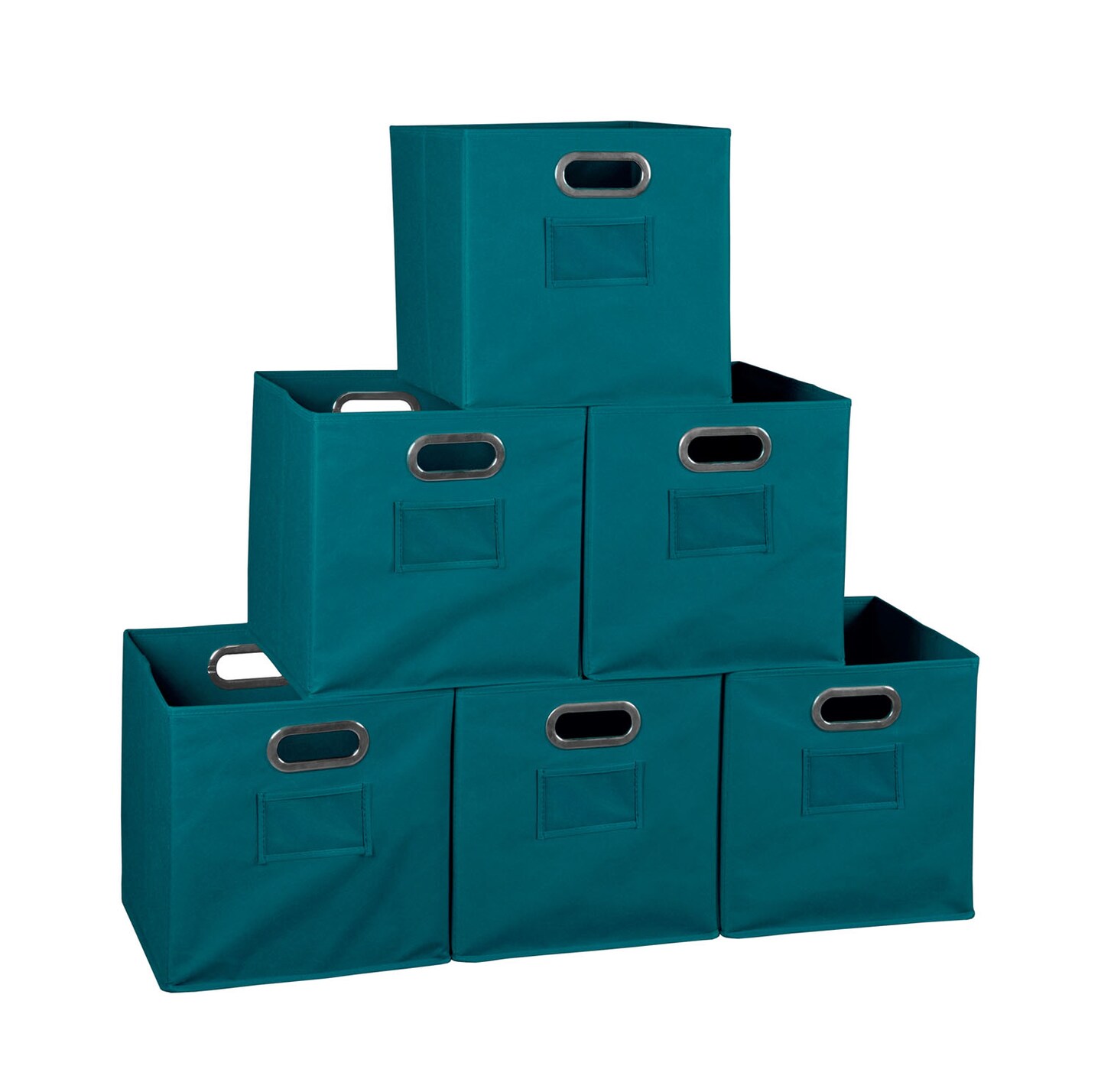 NICHE Cubo Foldable Fabric Storage Bins, Black, Set of 12