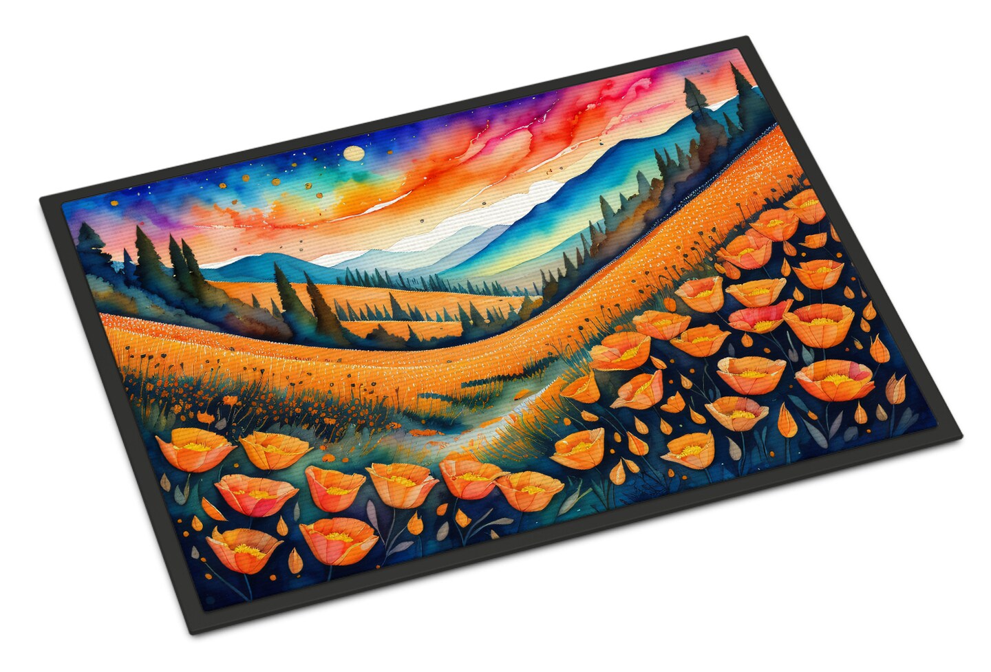 Caroline&#x27;s Treasures California Poppies in Color Indoor or Outdoor Mat 24x36