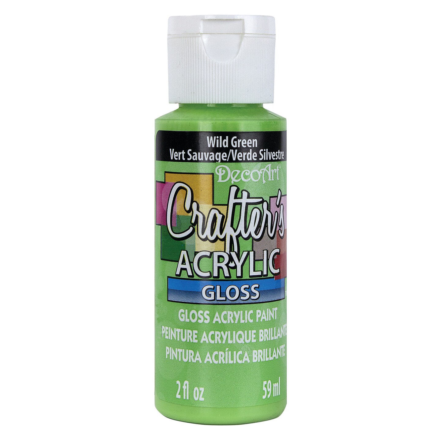 DecoArt Crafter&#x27;s Acrylic Gloss Paint, 2 oz., Wild Green
