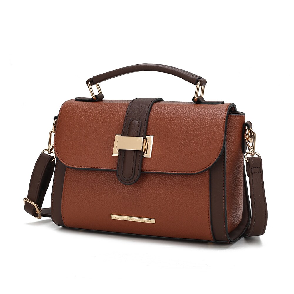 Women's Color-Block Leather Crossbody Bag