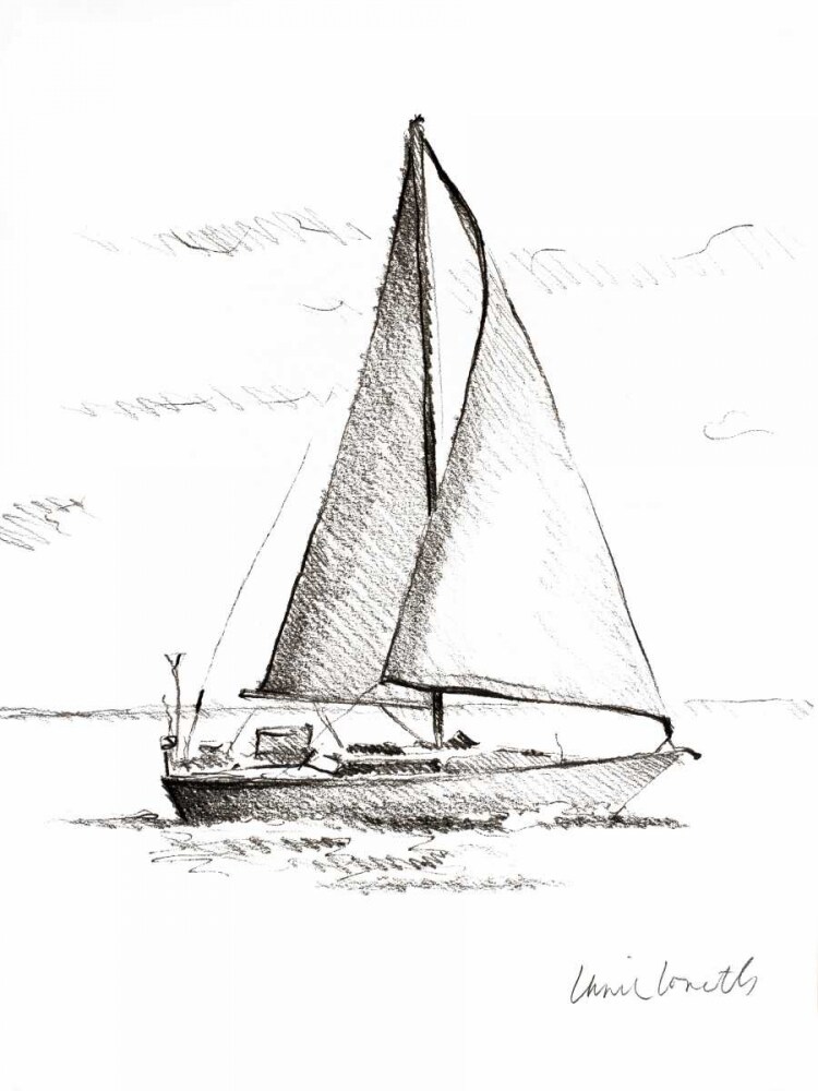 Coastal Boat Sketch I Poster Print by Lanie Loreth - Item # VARPDX11030