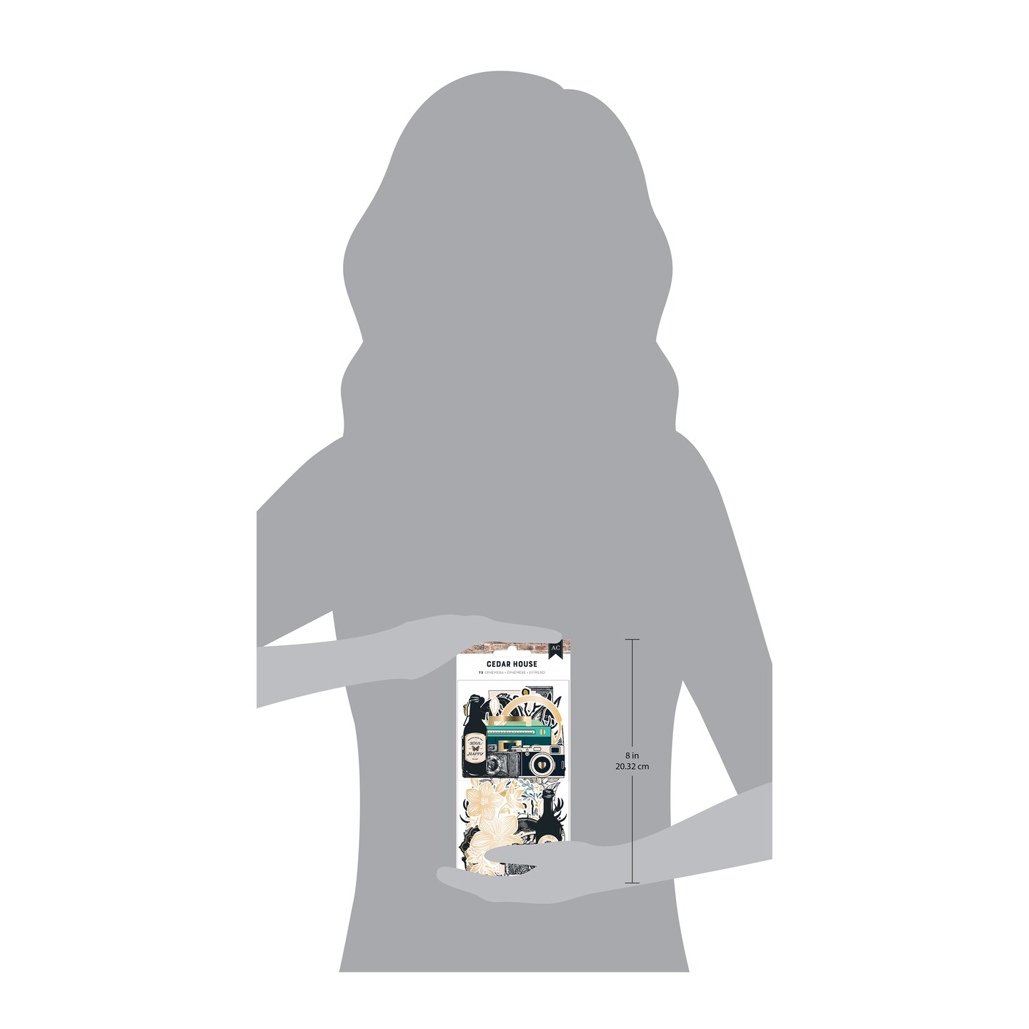 American Crafts Cedar House Ephemera Die-Cuts 72/Pkg-Icons, Gold Foil