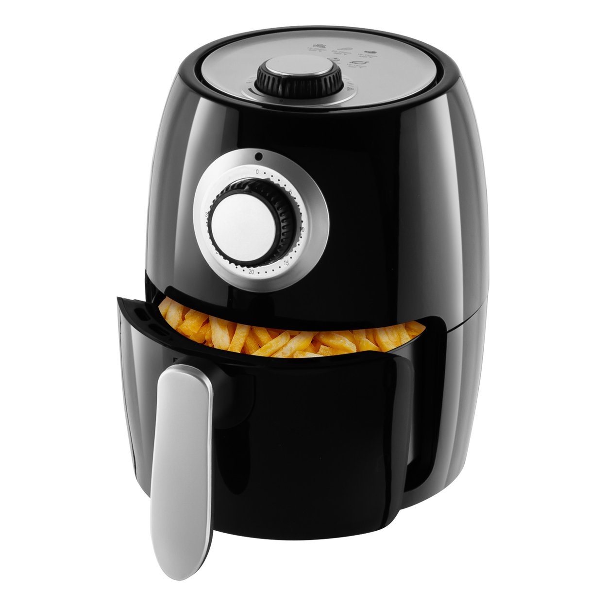 Compact 2.3 Quart Air Fryer Nonstick Black Electric Healthy Cooker Small Size