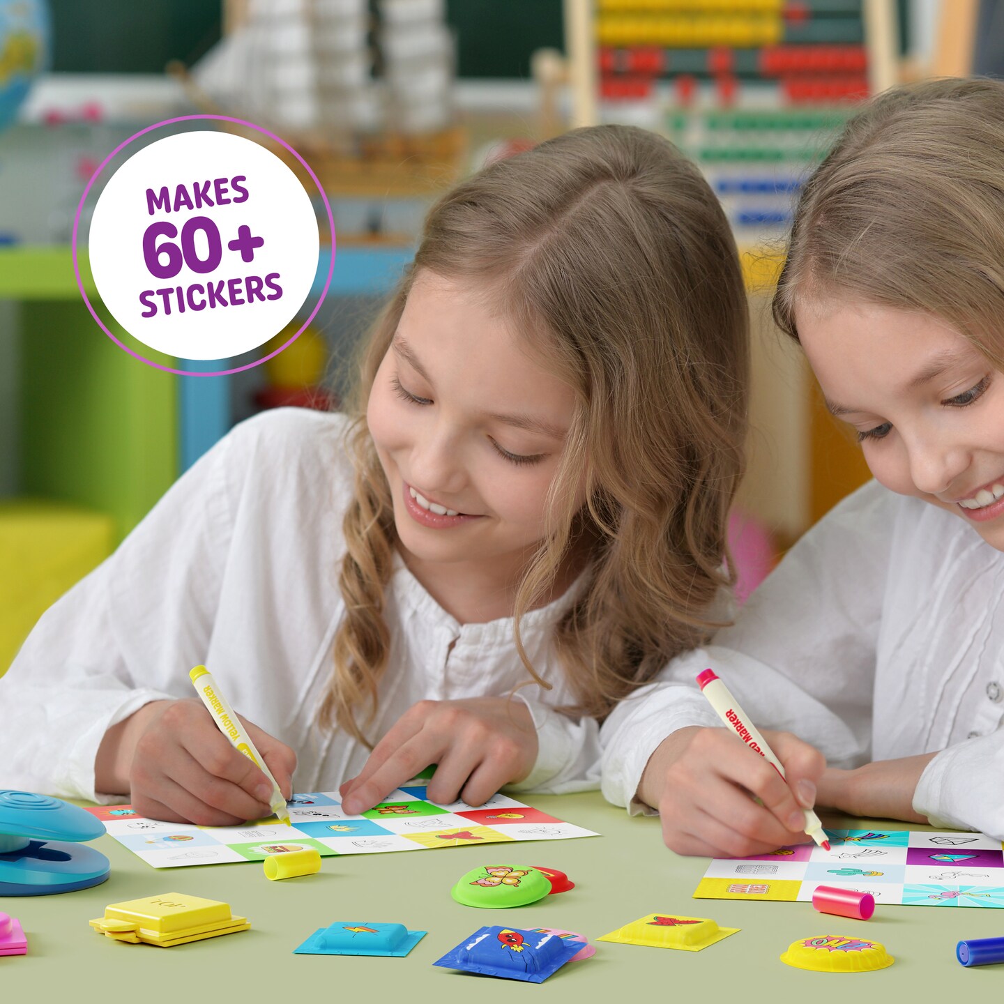 Puffy Sticker Maker Kit for Kids - Make Your Own 3D Stickers - Create DIY Squishy Arts and Crafts - Easter Craft Kits for Girls &#x26; Boys Ages 6-10 - Birthday Gift Ideas Age 6 7 8 9 10 Year Old Gifts