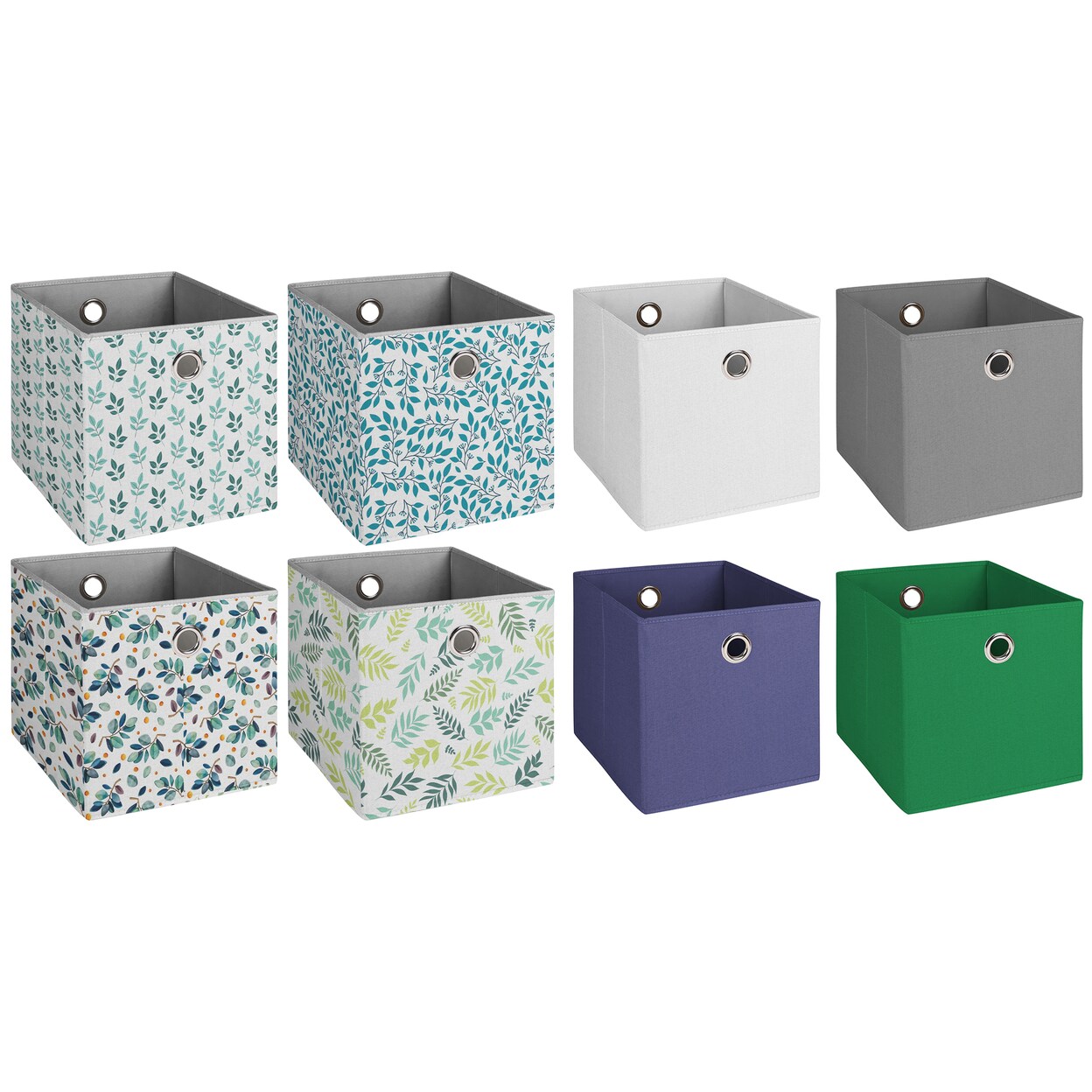 2-Pack: Multipurpose Stackable Basic Fabric Collapsible Storage Bin Cube