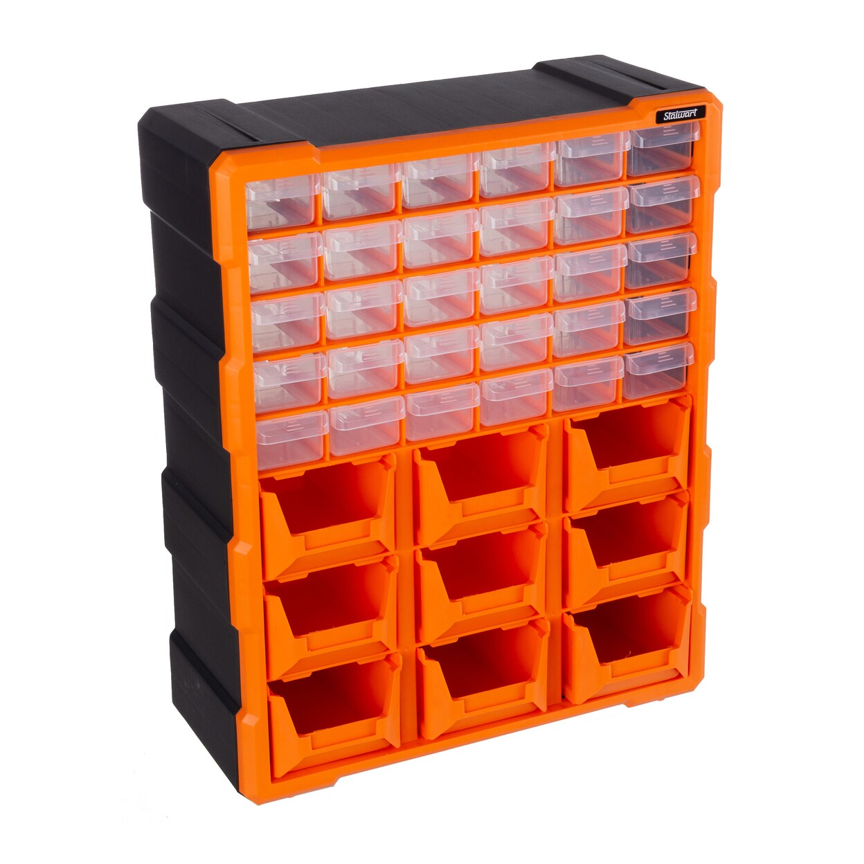 Plastic Storage Drawers 39-Drawer Screw Organizer Craft Cabinet Black