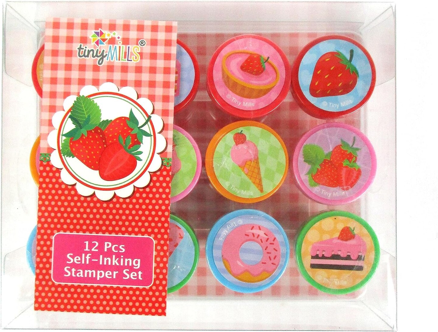 TINYMILLS 12 Pcs Strawberry Stamp Kit for Kids