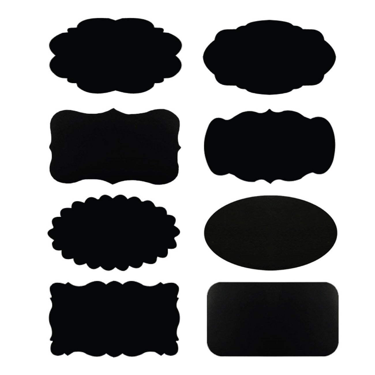 Wrapables Set of 64 Chalkboard Labels / Chalkboard Stickers with White Liquid Chalk Pen