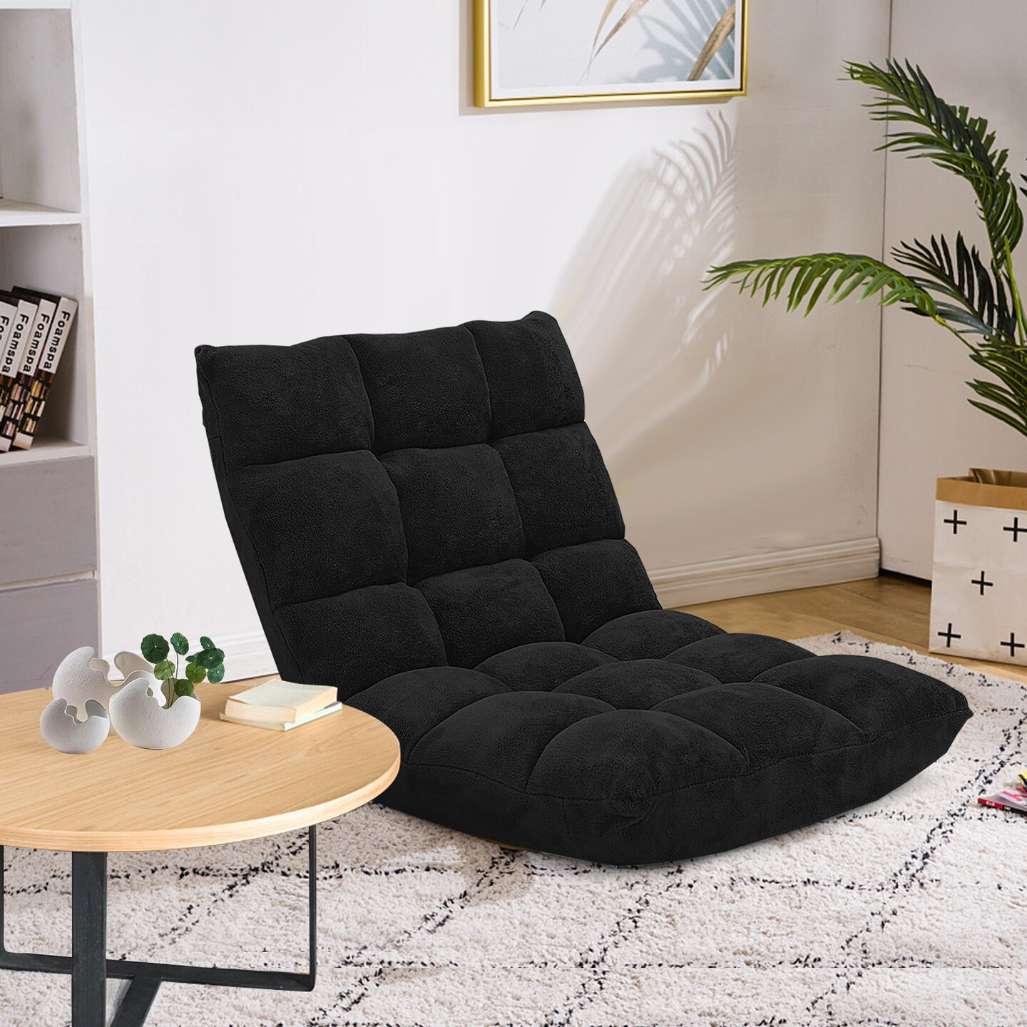 14-Position Adjustable Back Cushioned Floor Chair
