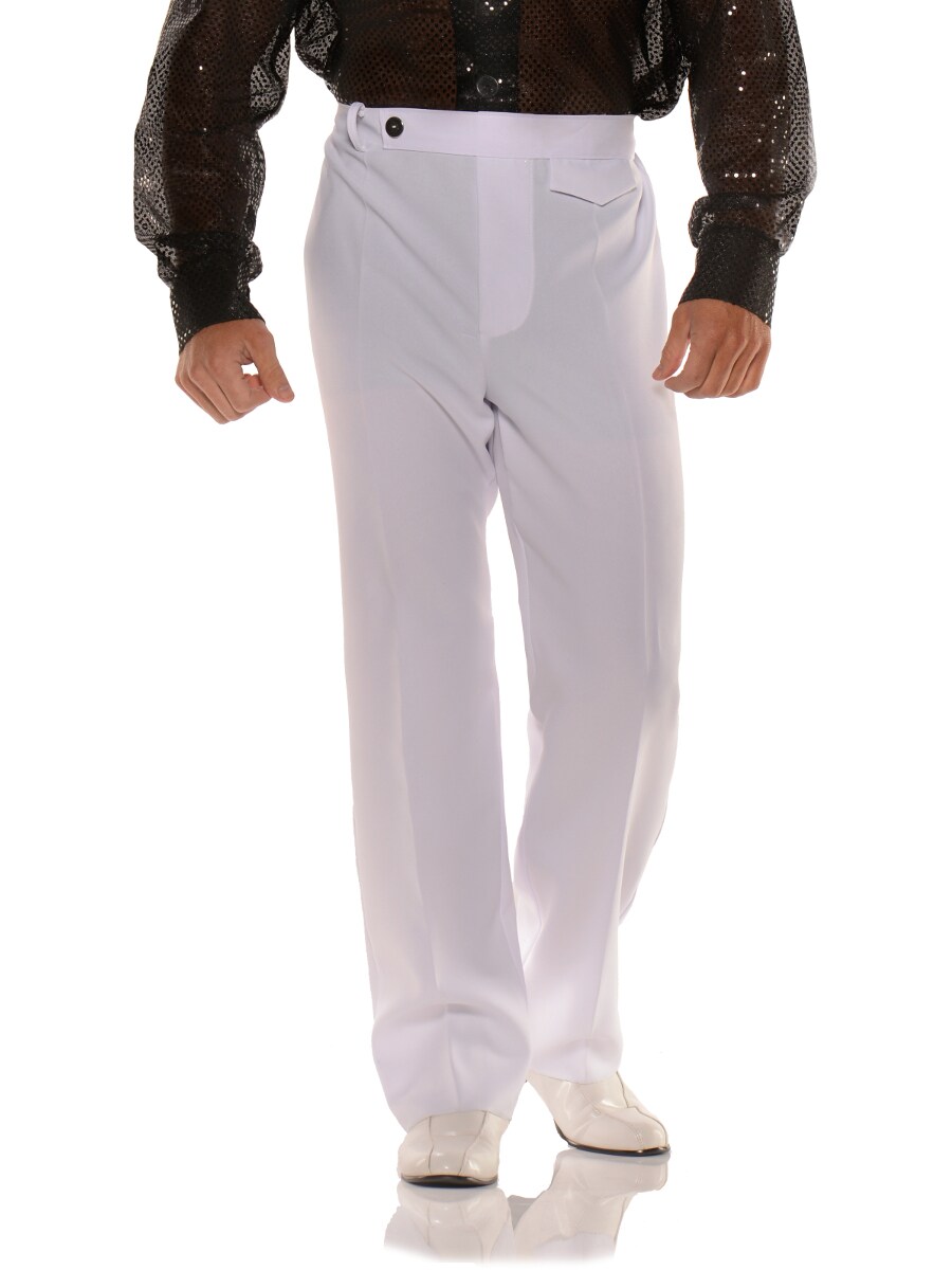Men&#x27;s Stylin&#x27; 70s White Disco Costume Pants