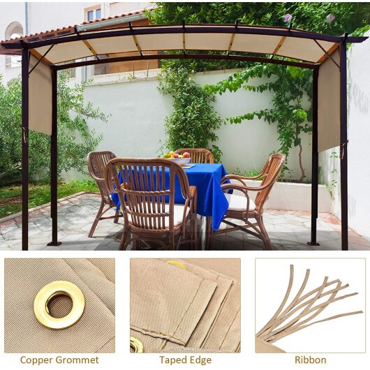 Outdoor Canopy Shade Cover with Copper Grommets &#x26; 4 Straps