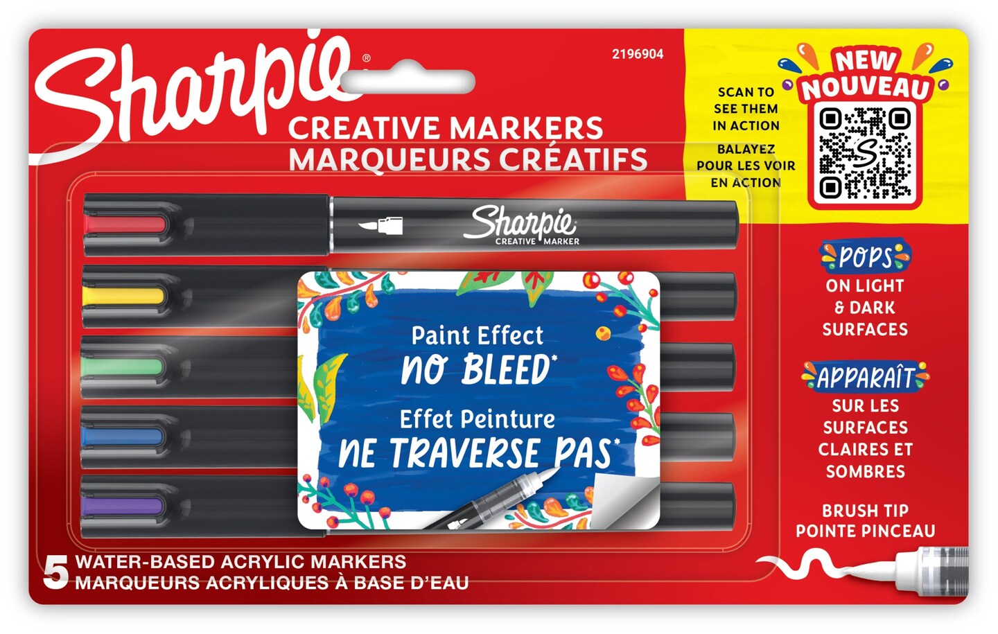 Sharpie Creative Brush Tip Markers 5/Pkg-Assorted
