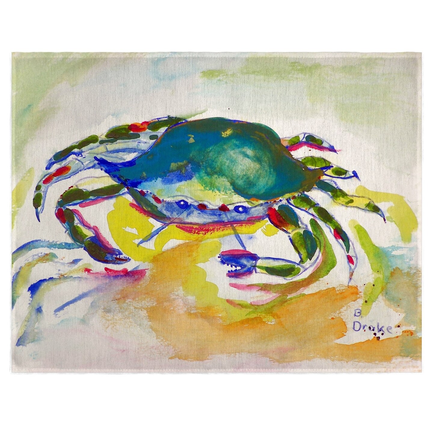 Betsy Drake Green Crab Place Mat Set of 4