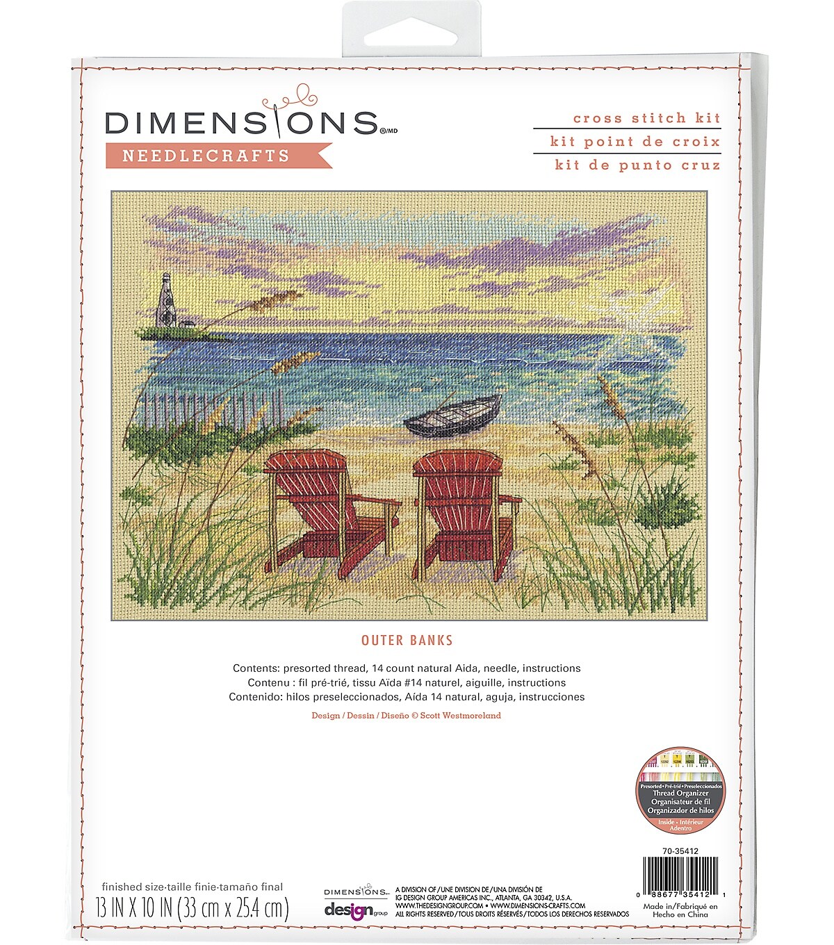 Dimensions Counted Cross Stitch Kit 13&#x22;X10&#x22;-Outer Banks