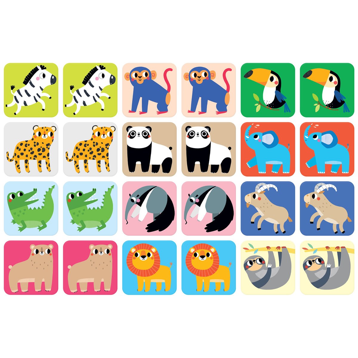 Banana Panda Suuuper Size Memory Game - Wild Animals