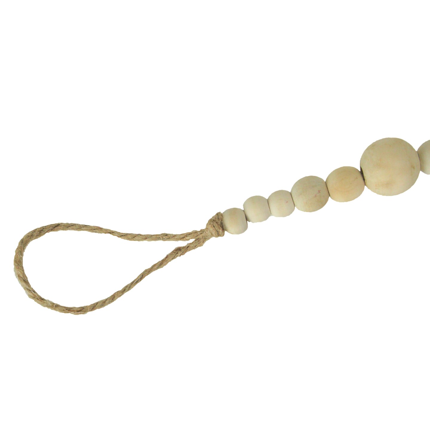 Bohemian Style Wooden Bead and Jute Rope Tassel Hanging Garland Boho
